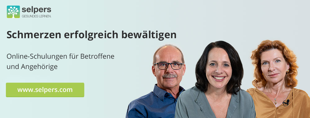 Banner Schmerzen erfolgreich bewältigen - Online-Schulungen für Betroffene und Angehörige